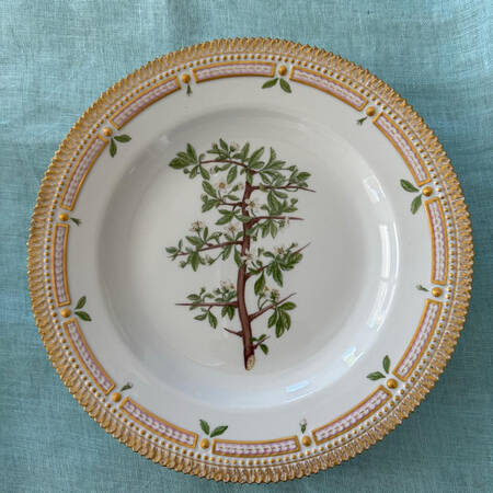 Flora Danica (1961 To Current) Dinner Plate-Prunus Spinose L