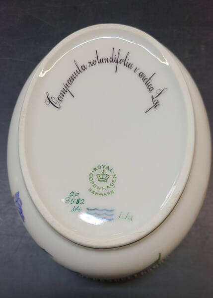 Flora Danica (1961 To Current) Large Sugar Bowl No Lid-Campanula rotundifolia v arctica Lge