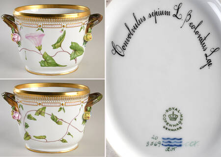 Flora Danica (1961 To Current) Oval Wine Cooler/Cache Pot-Convolvulus sepium L B