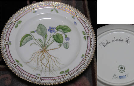 Flora Danica (1961 To Current) Salad Plate-Viola odorata L