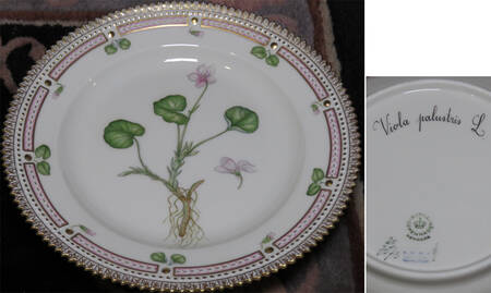 Flora Danica (1961 To Current) Salad Plate-Viola palustris L.