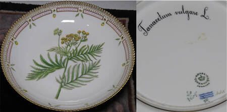 Flora Danica (1961 To Current) 10" Salad Serving Bowl-Tanacetum vulgare L.