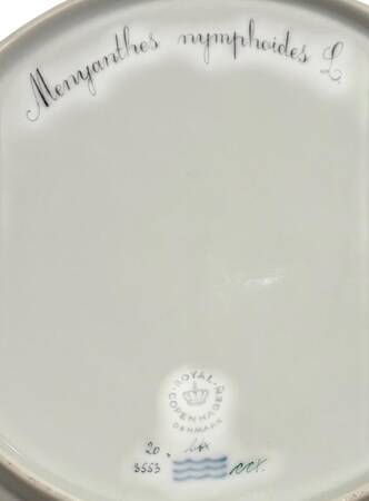 Flora Danica (1961 To Current) 10" Pierced Dinner Plate/Fruit Std-Menyanthes nymphoides L