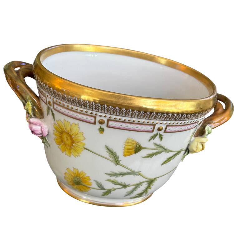 Flora Danica (1961 To Current) Oval Wine Cooler/Cache Pot-Chrysanthemum segetum L.