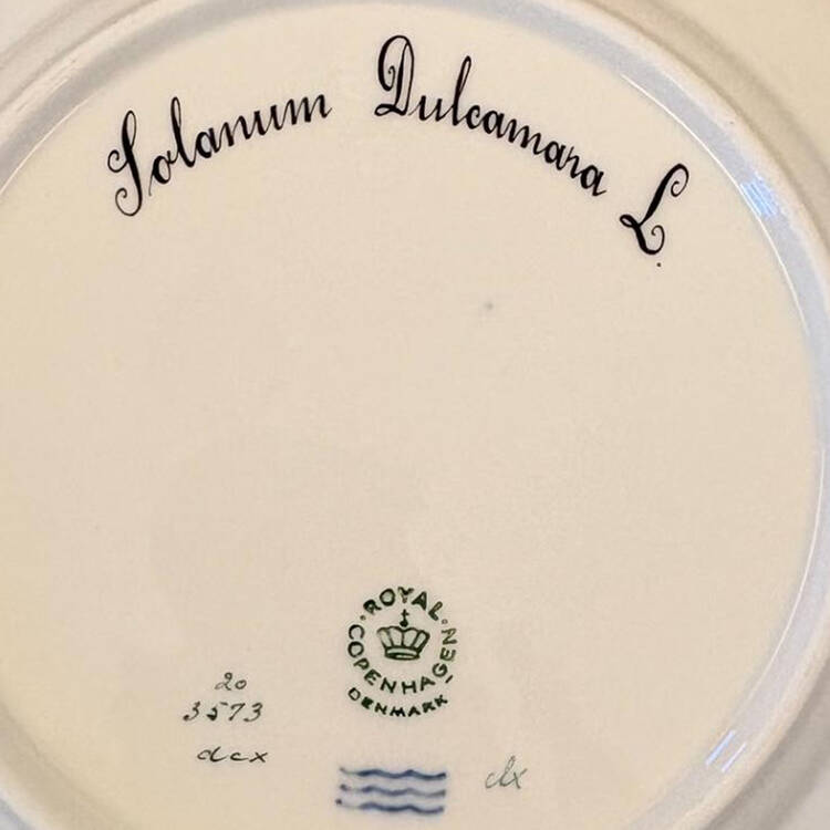 Flora Danica (1961 To Current) Salad Plate-Solanum Dulcamara L