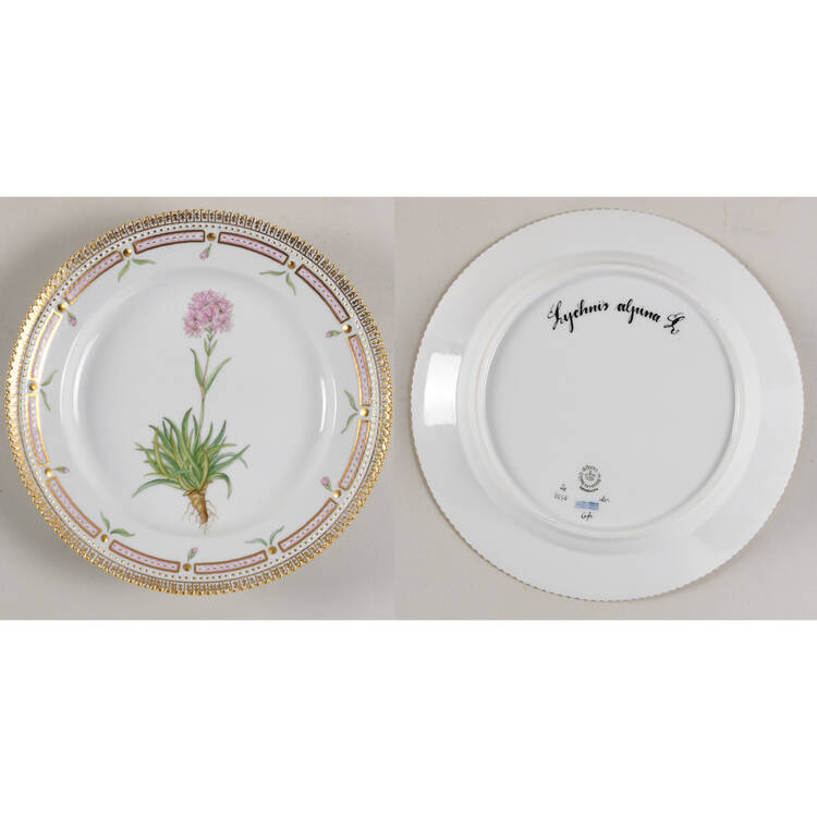 Flora Danica (1961 To Current) Luncheon Plate-Lychnis alpina L.