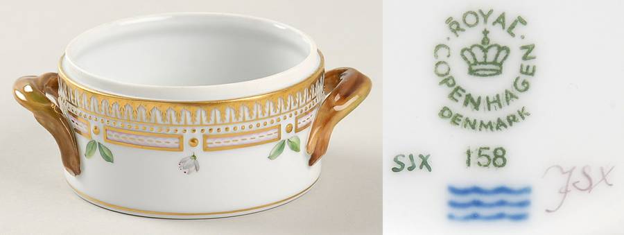 Flora Danica (1961 To Current) Small Sugar Bowl No Lid-No Decal