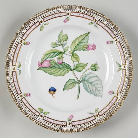 Flora Danica (1961 To Current) Dinner Plate-Atropa Belladona L