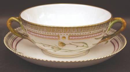 Flora Danica (1961 To Current) Flat Cream Soup & Saucer Set