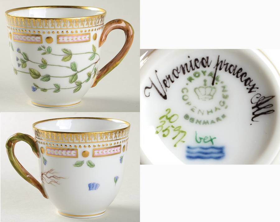 Flora Danica (1961 To Current) Flat Cup-Veronica procox All