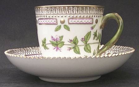 Flora Danica (1961 To Current) Flat Cup & Saucer Set