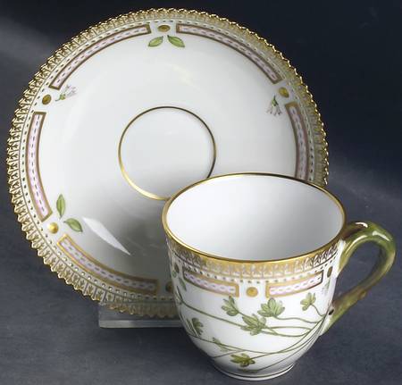 Flora Danica (1961 To Current) Flat Cup & Saucer Set