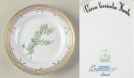Flora Danica (1961 To Current) Salad Plate-Vicia hirsuta Koch