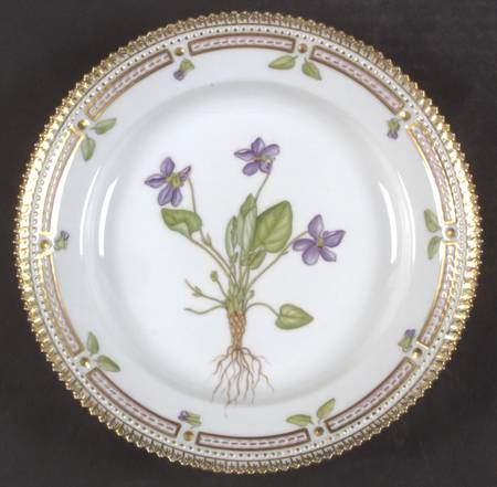 Flora Danica (1961 To Current) Salad Plate-Viola hirta L