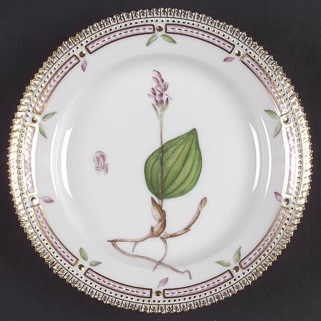 Flora Danica (1961 To Current) Salad Plate-Platanthera rotundifolia Lindl