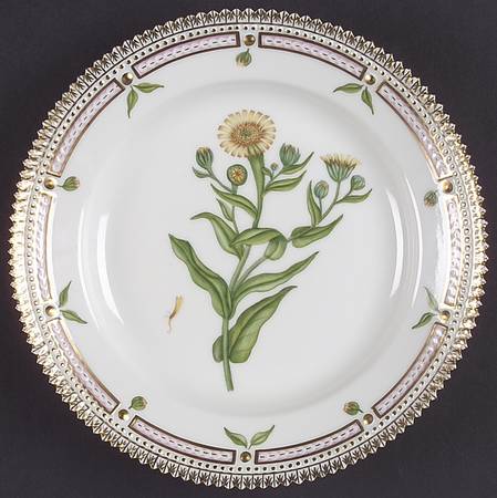 Flora Danica (1961 To Current) Salad Plate-Inula britanica L