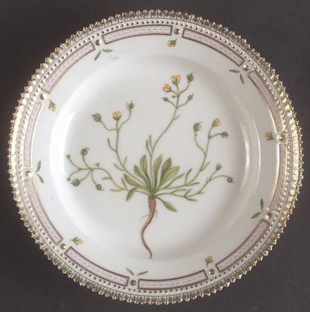 Flora Danica (1961 To Current) Salad Plate-Alyssum arcticum Wormskj