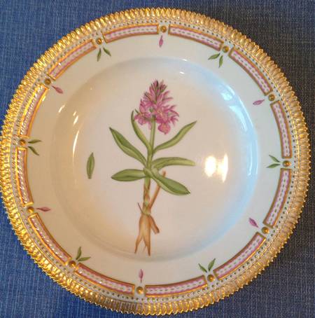 Flora Danica (1961 To Current) Dinner Plate-Orchis sambucina L y incarnata