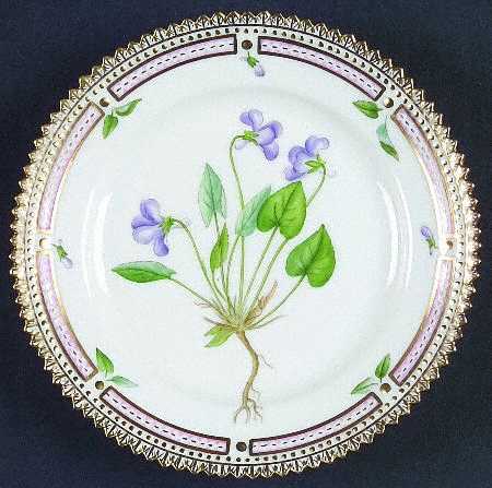Flora Danica (1961 To Current) Bread & Butter Plate-Viola umbr