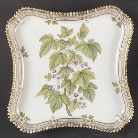 Flora Danica (1961 To Current) 9" Square Tray-Ribed nigrum L
