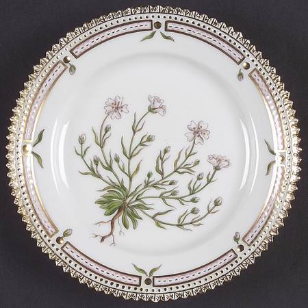 Flora Danica (1961 To Current) Bread & Butter Plate-Stellaria groenlandica Retz