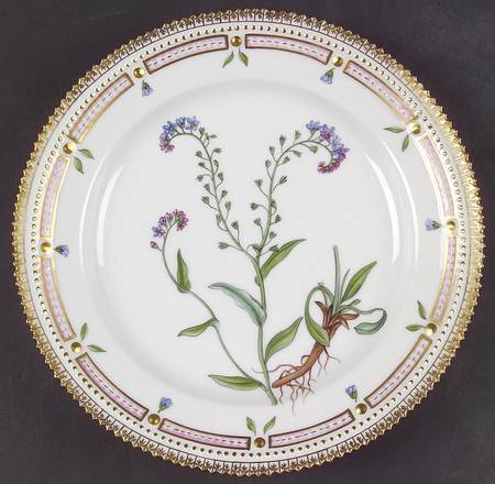 Flora Danica (1961 To Current) Luncheon Plate-Myosotis scorpioides Oed