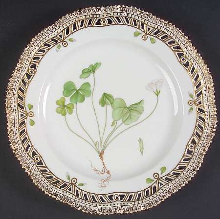 Flora Danica (1961 To Current) 9" Pierced Luncheon Plate/Fruit Std-Oxalis acetose