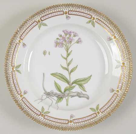 Flora Danica (1961 To Current) Dinner Plate-Dentara bulbifera L