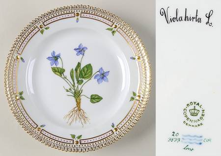 Flora Danica (1961 To Current) Salad Plate-Viola Hirla L.