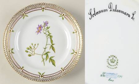 Flora Danica (1961 To Current) Salad Plate-Solanum Dulcamara L