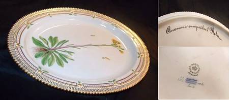 Flora Danica (1961 To Current) 15" Oval Serving Platter