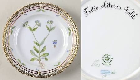 Flora Danica (1961 To Current) Salad Plate-Fedia olitoria L Vahl