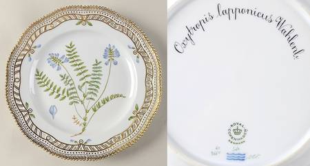 Flora Danica (1961 To Current) 9" Pierced Luncheon Plate/Fruit Std-Oxytropis lapp