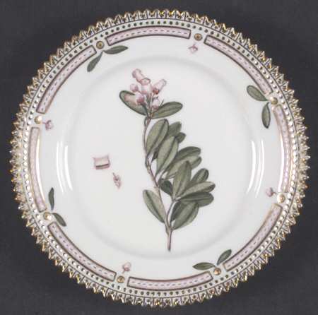 Flora Danica (1961 To Current) Bread & Butter Plate-Arbutus Uva ursi L
