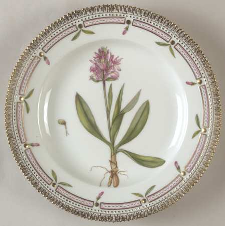 Flora Danica (1961 To Current) Dinner Plate-Orchis sambucina L f incarnata