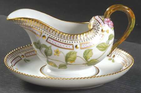 Flora Danica (1961 To Current) Sauce Boat & Fixed Stand