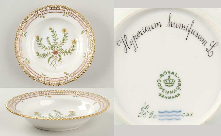 Flora Danica (1961 To Current) Rim Fruit/Soup Bowl-Hypericum humifusum L