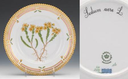 Flora Danica (1961 To Current) Dessert/Pie Plate-Sedum acre L