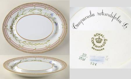 Flora Danica (1961 To Current) Underplate for Oval Tureen-Campanula rotundifolia