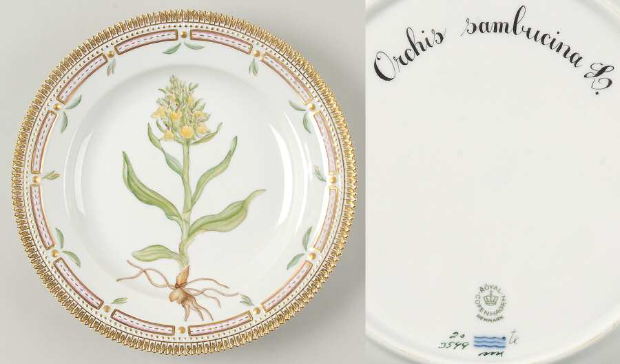 Flora Danica (1961 To Current) Dinner Plate-Orchis sambucina L