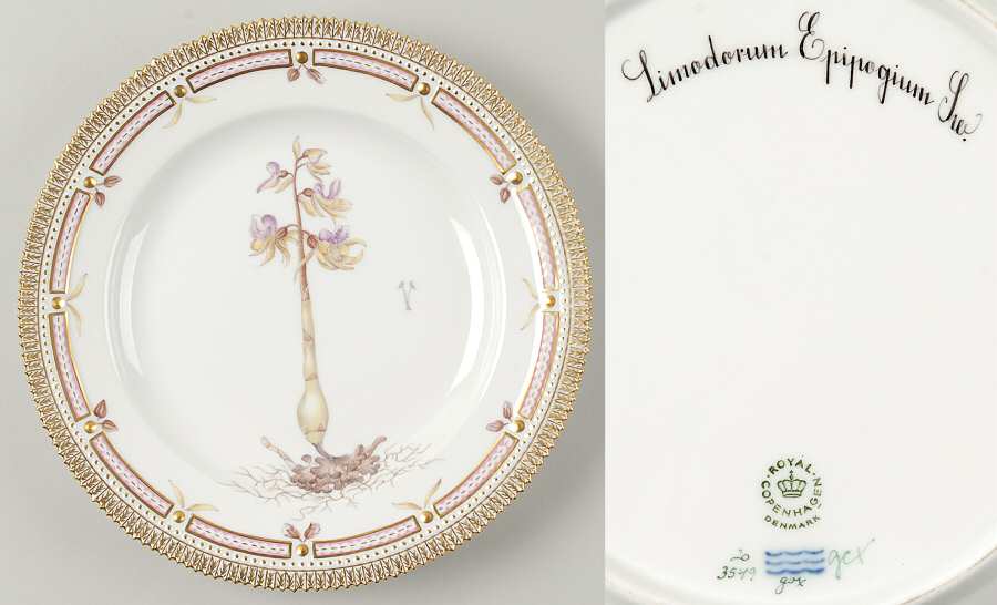 Flora Danica (1961 To Current) Dinner Plate-Limodorum Epipogium Sw