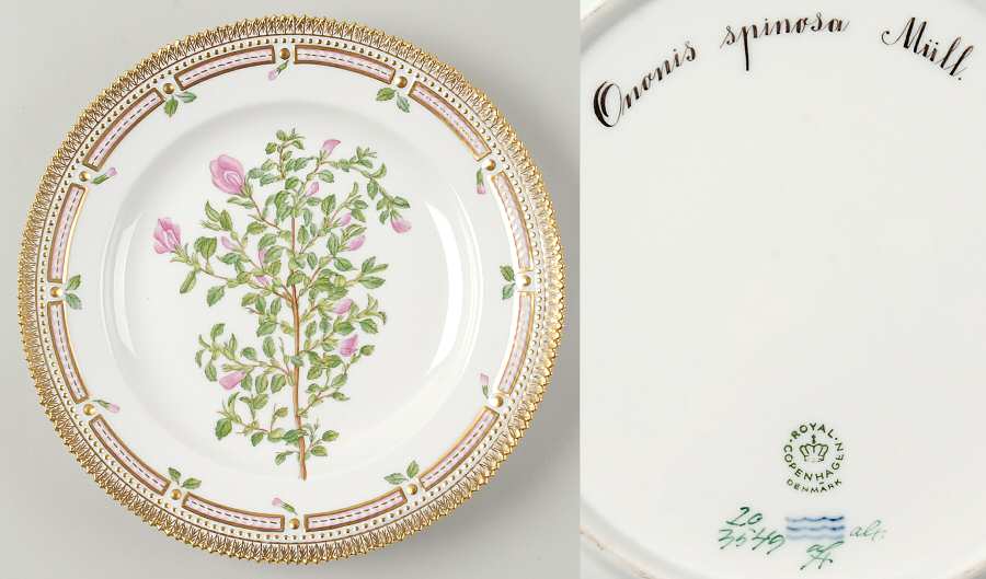 Flora Danica (1961 To Current) Dinner Plate-Ononis spinosa Mull