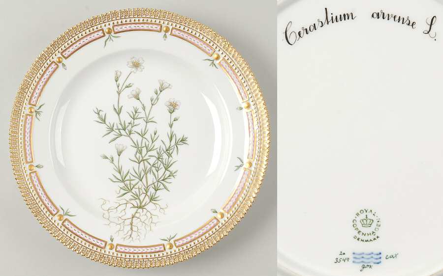 Flora Danica (1961 To Current) Dinner Plate-Cerastium arvense L