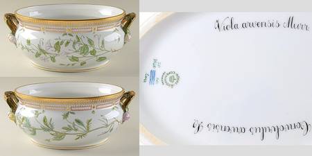 Flora Danica (1961 To Current) 5Qt Oval Tureen No Lid-Convol Arvens,Viola arvense