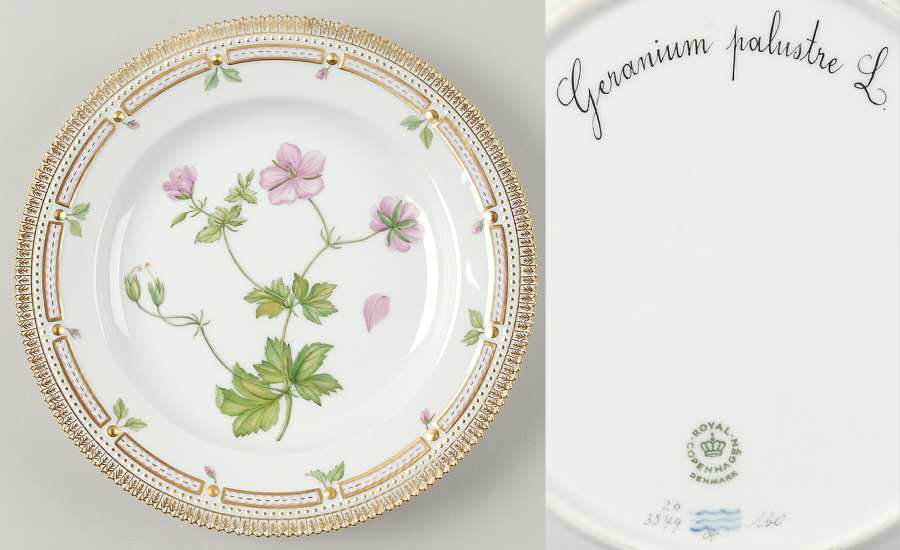 Flora Danica (1961 To Current) Dinner Plate-Geranium palustre L