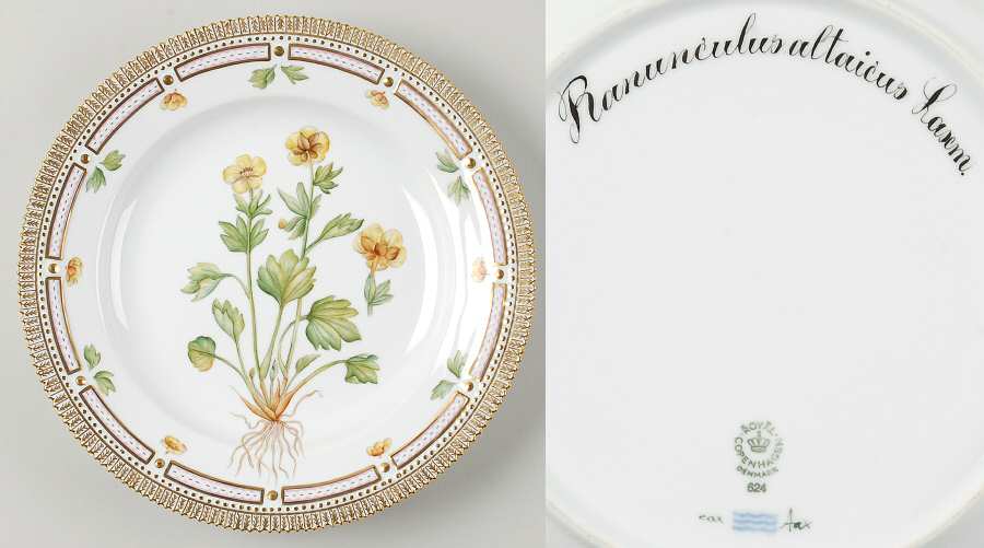 Flora Danica (1961 To Current) Dinner Plate-Ranunculus altaicus Laxm