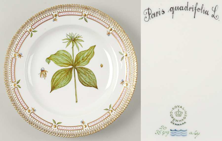 Flora Danica (1961 To Current) Dinner Plate-Paris quadrifolia L