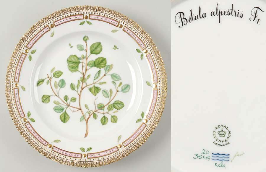 Flora Danica (1961 To Current) Dinner Plate-Betula alpestris Fr