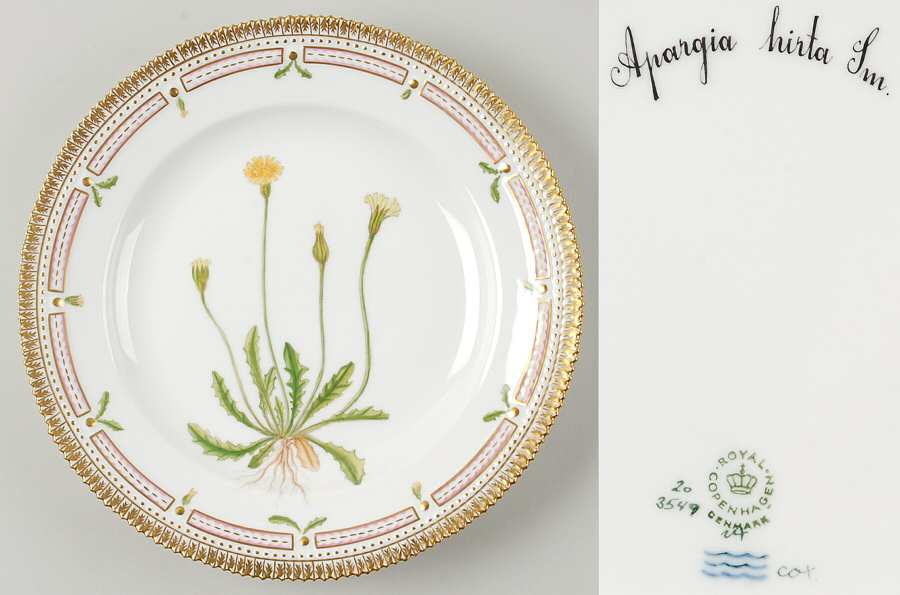 Flora Danica (1961 To Current) Dinner Plate-Apargia hirta Sm