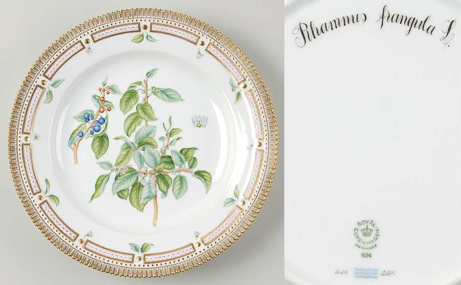 Flora Danica (1961 To Current) Dinner Plate-Rhamnus frangula L